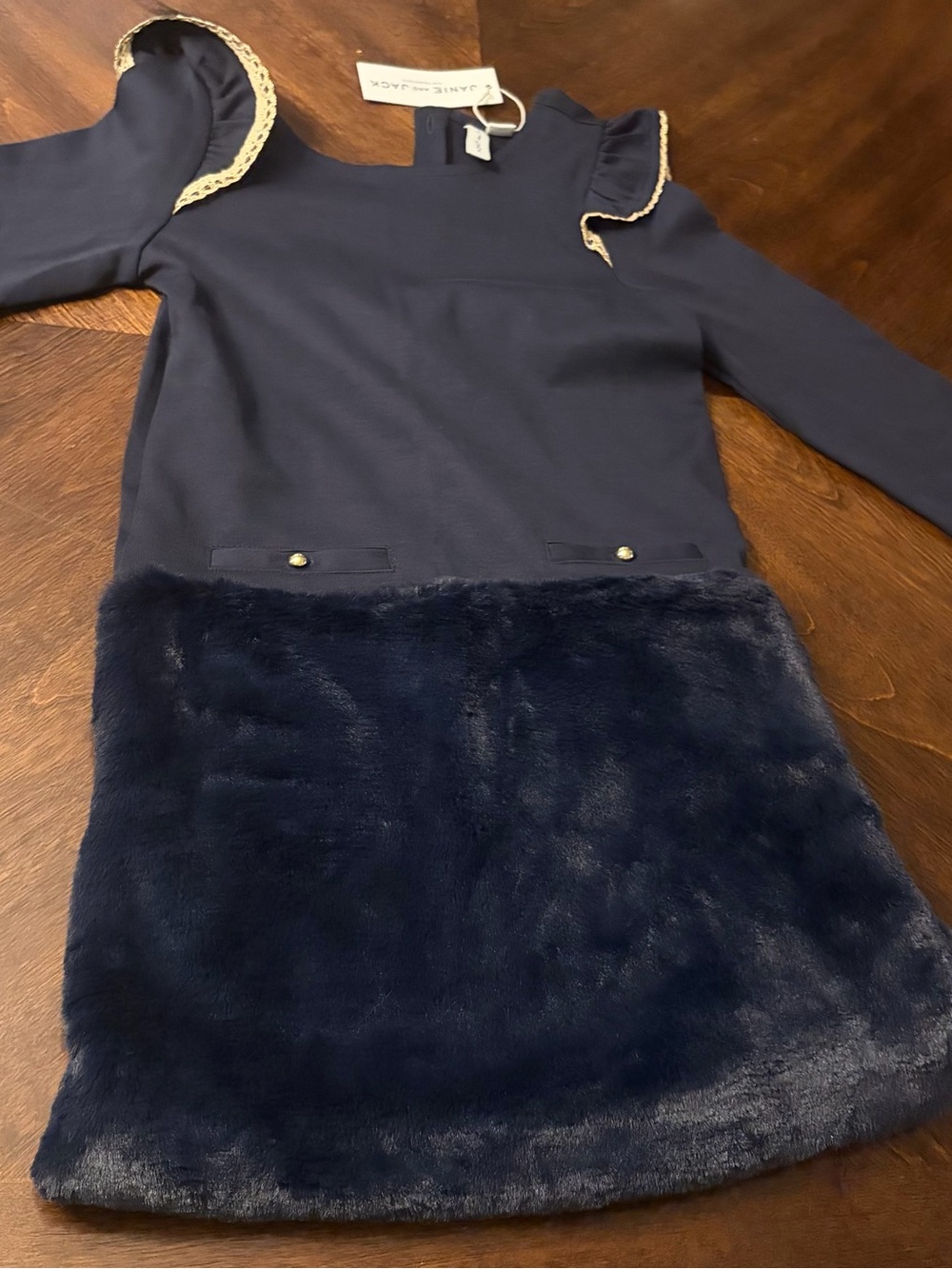 Stunning Janie and Jack Navy Girls Dress - Size 7 NWT